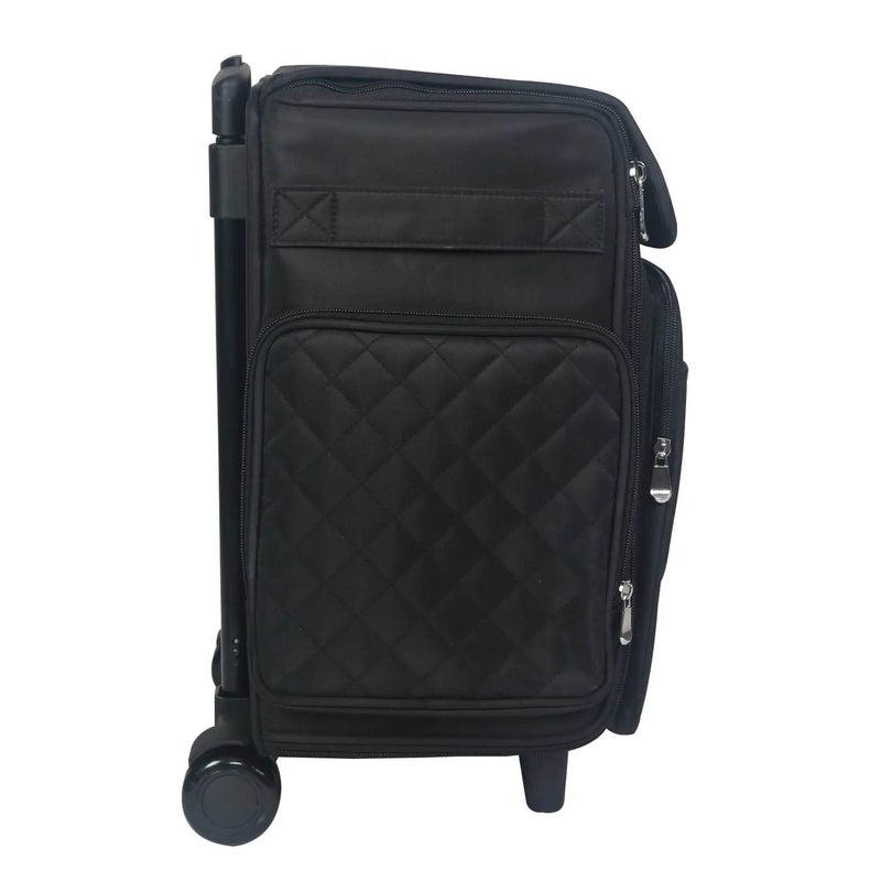 Everything Mary Rolling Scrapbook Tote â€“ Black Quilted Craft Bag with Wheels â€“ Storage Organizer for Scrapbooking, Papercraft, Art Supplies & Portable Craft Tools - Image 3